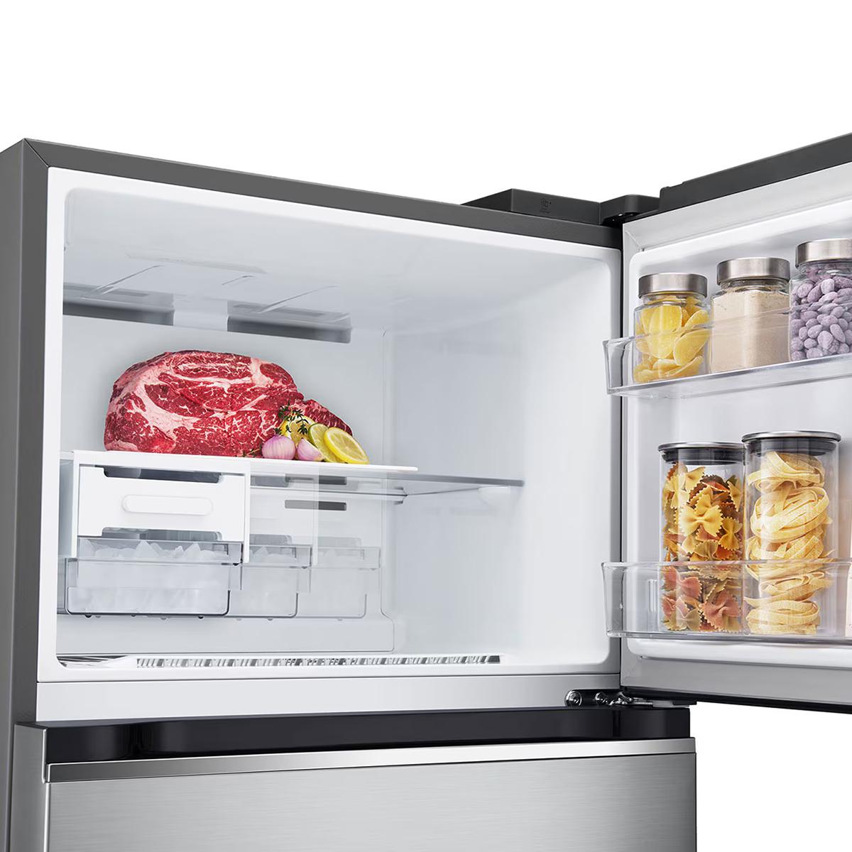 Heladera Top Freezer 395L LG Smart Inverter VT40MPY Thinq Plata